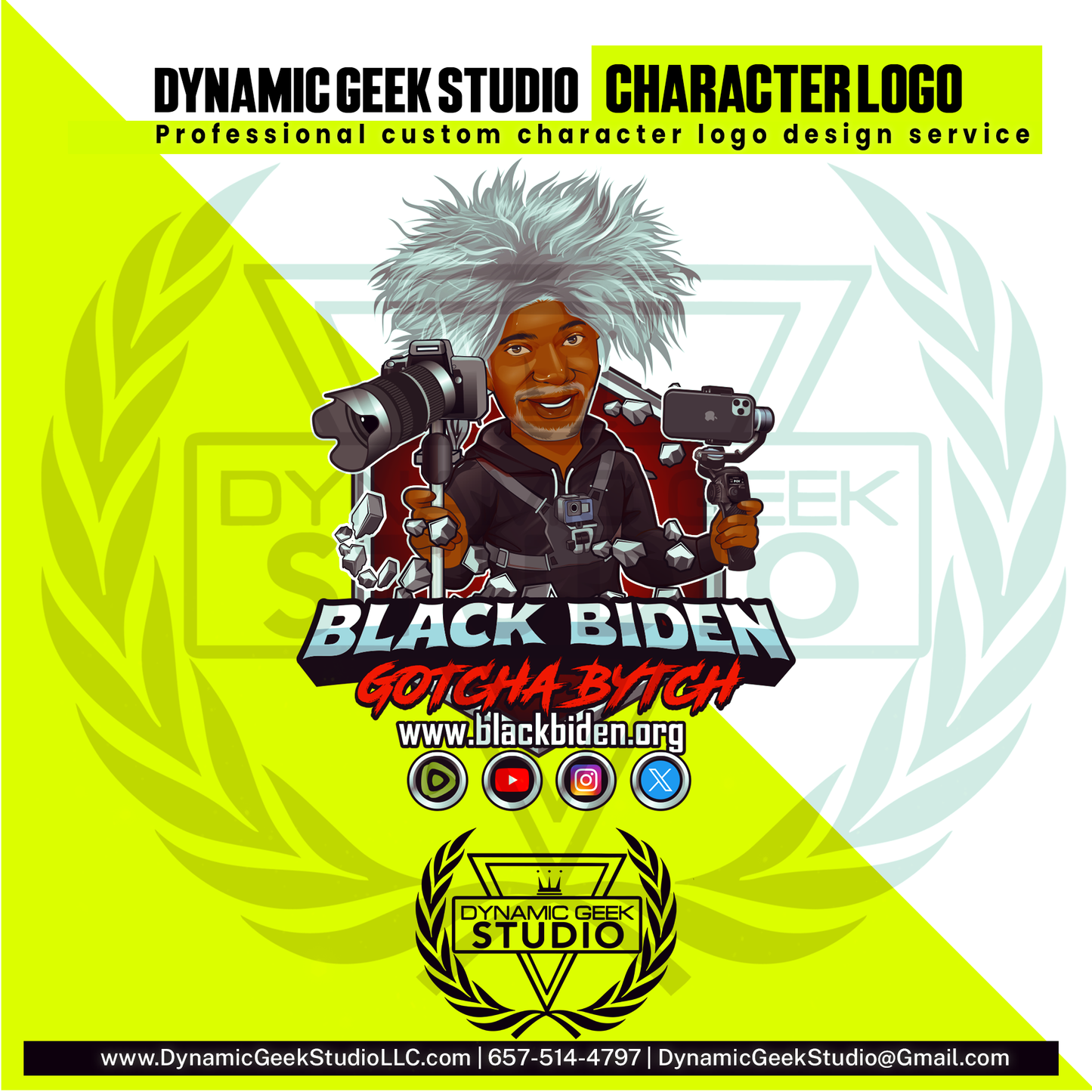 Dynamic Geek Studio Character logo